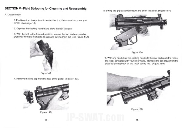 H&K SP89 Pistol Instruction Manual（H&K SP89 ピストル マニュアル）