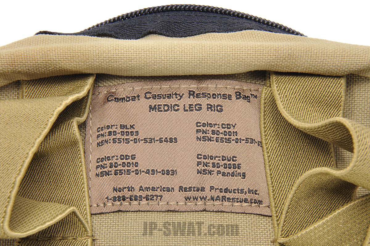 ノース・アメリカン・レスキュー（North American Rescue：NAR） コンバット・カジュアルティ・レスポンス・バッグ（Combat Casualty Response Bag MEDIC LEG RIG COY）