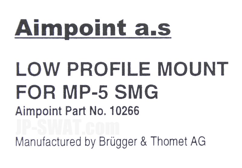 B&T Aimpoint MP5 ロー・プロファイル・マウント